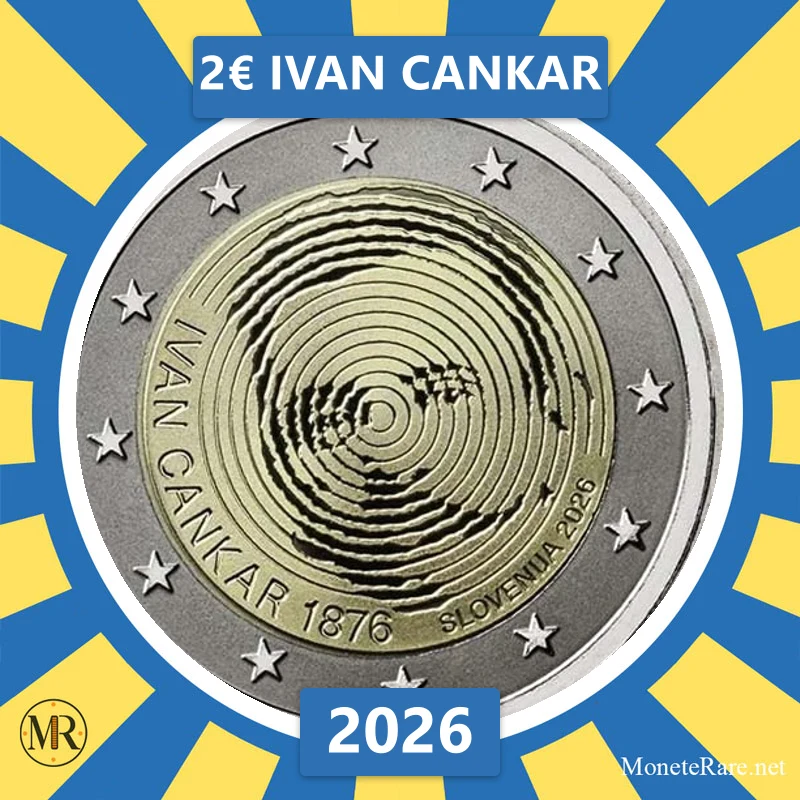 Slovenia 2€ Ivan Cankar 2026 (coin photo)