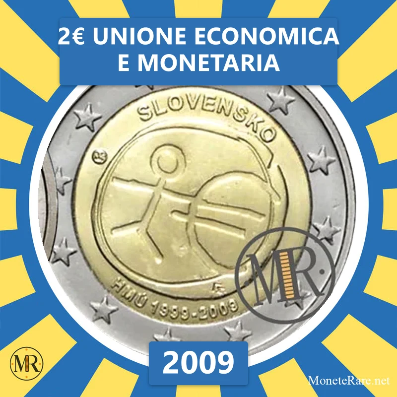Slovakia 2€ Economic and Monetary Union 2009 (coin photo)