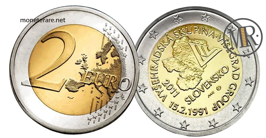 2 Euro Commemorative Slovakia 2011 Visegrad Group