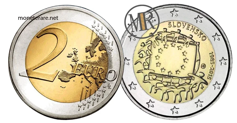 2 Euro Commemorative Slovakia 2015 European Flag