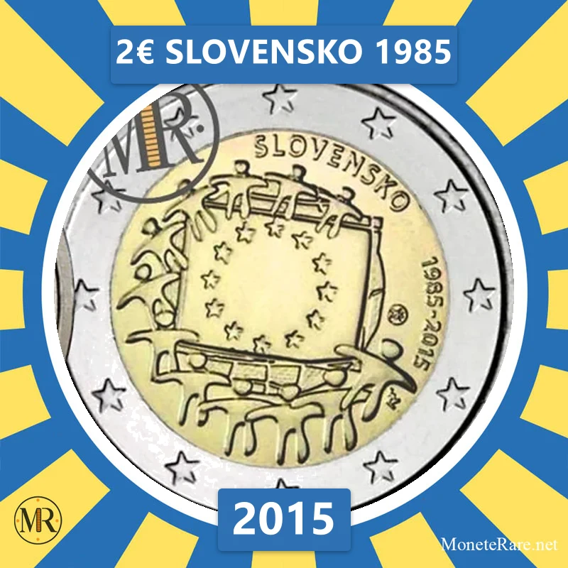 Slovakia 2€ Slovensko 1985 2015 (coin photo)