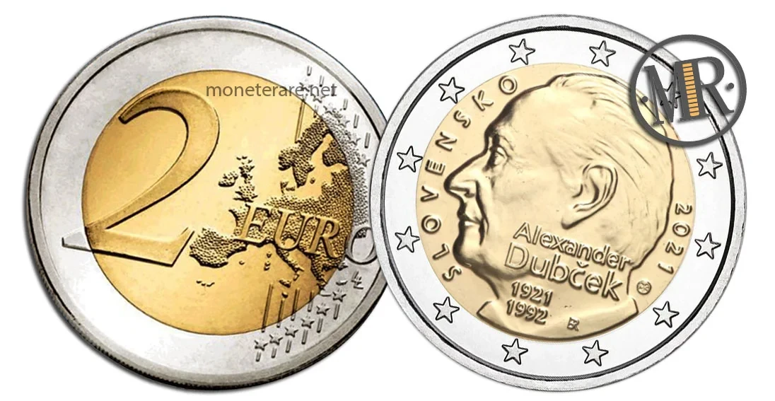 2 Euro Commemorative Slovakia 2021 Alexander Dubček