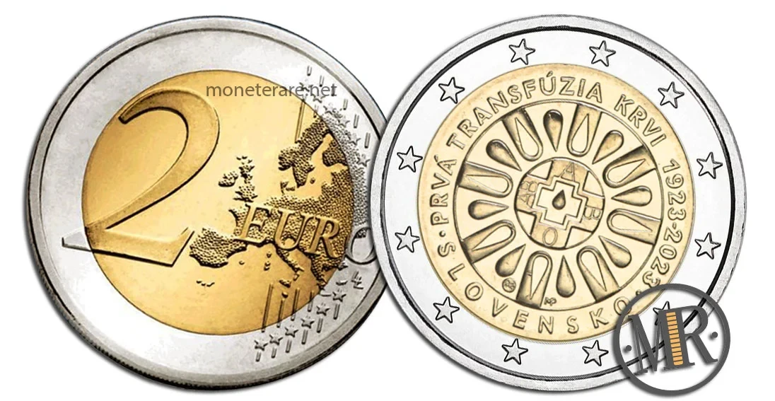 2 Euro Commemorative Slovakia 2023 First Blood Transfusion