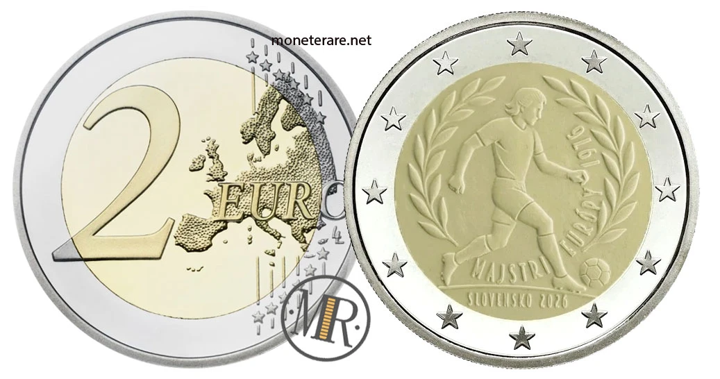 Slovakia €2 commemorative 2026 – 50th anniversary UEFA Euro 1976 victory