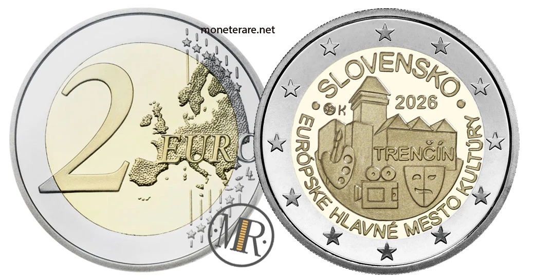 Slovakia €2 commemorative 2026 – Trenčín European Capital of Culture
