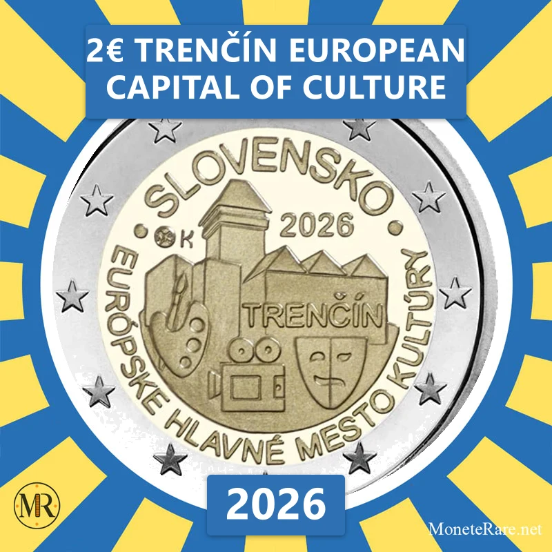 Slovakia 2€ Trenčín European Capital of Culture 2026 (coin photo)