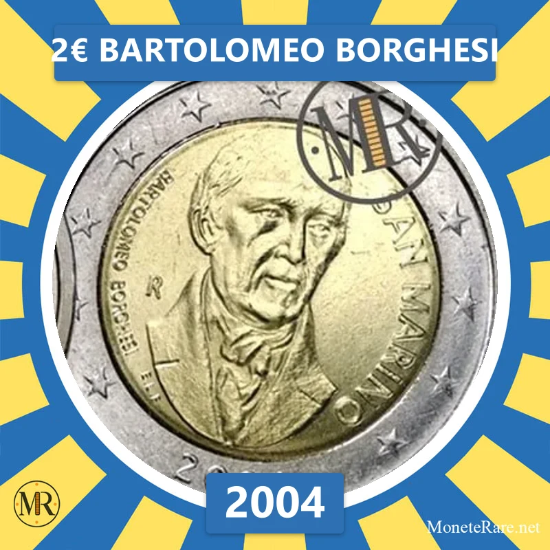 Estonia 2€ Bartolomeo Borghesi 2004 (coin photo)