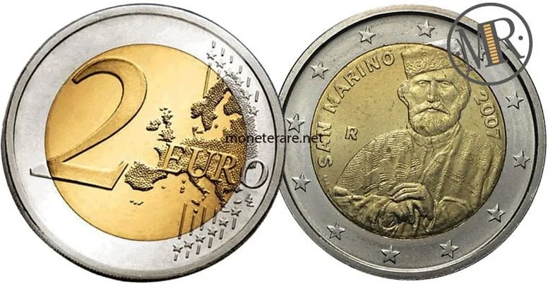 2 Euro Commemorative San Marino 2007 Giuseppe Garibaldi