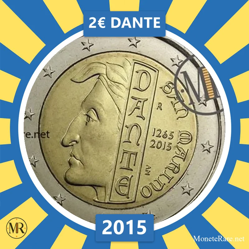 Estonia 2€ Dante 2015 (coin photo)