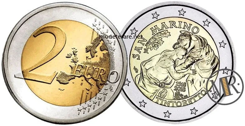 2 Euro Commemorativi San Marino 2018 Tintoretto