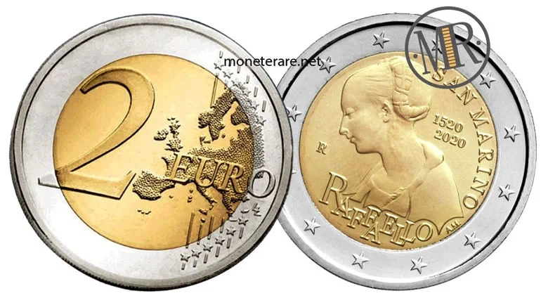 2 Euro Commemorative San Marino 2020 Raffaello Sanzio