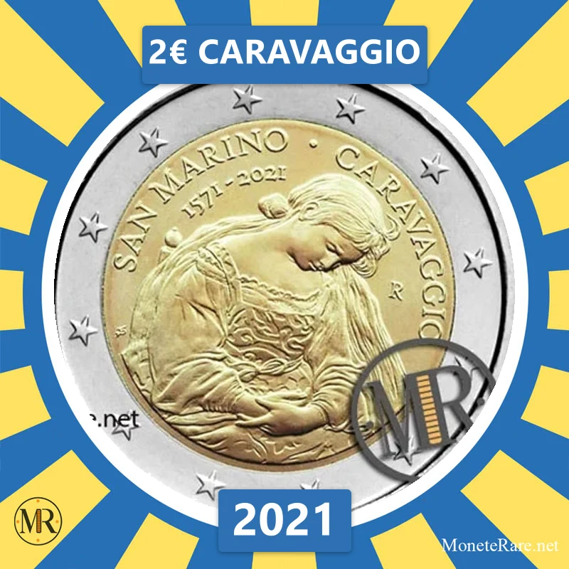 Estonia 2€ Caravaggio 2021 (coin photo)