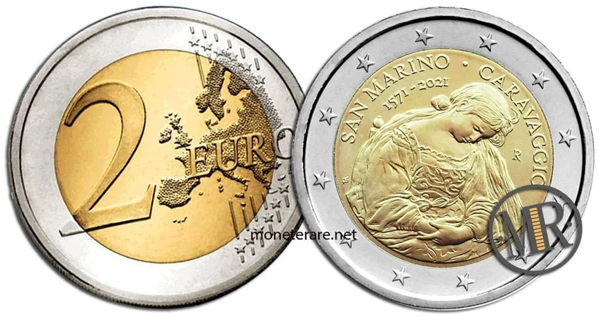2 Euro Commemorative San Marino 2021 Caravaggio