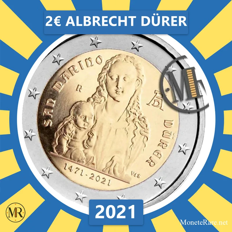 Estonia 2€ Albrecht Dürer 2021 (coin photo)