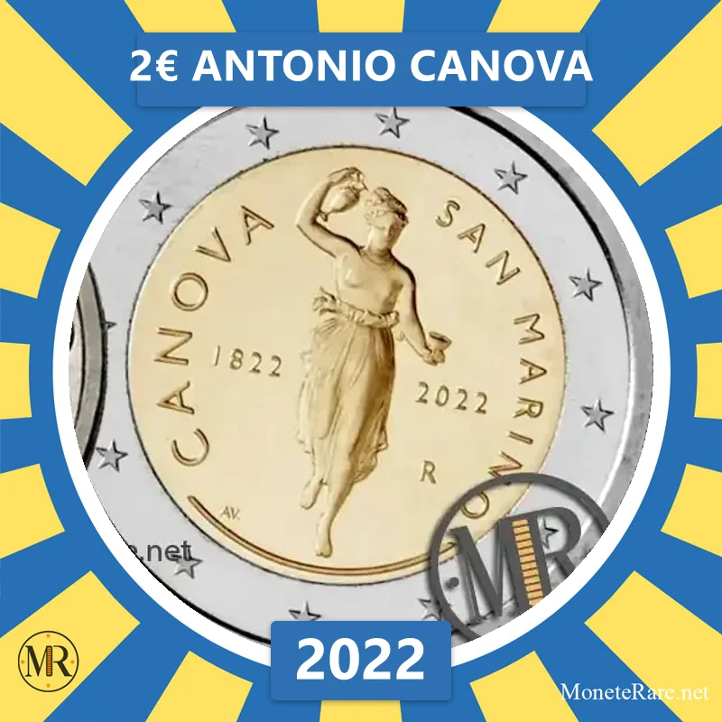 Estonia 2€ Antonio Canova 2022 (coin photo)