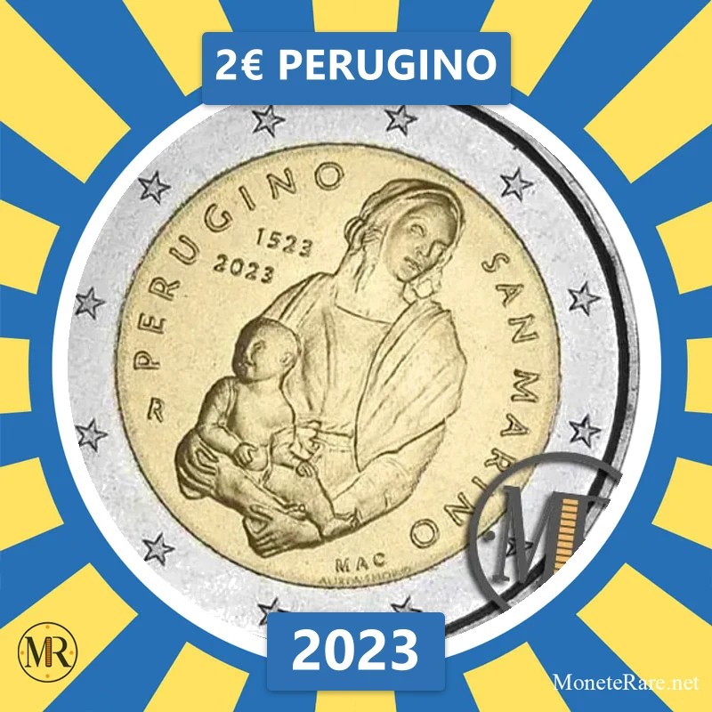 Estonia 2€ Perugino 2023 (coin photo)