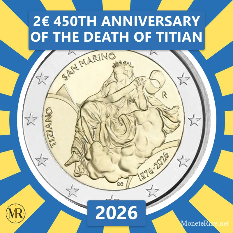 Estonia 2€ 450th anniversary of the death of Titian 2026 (coin photo)