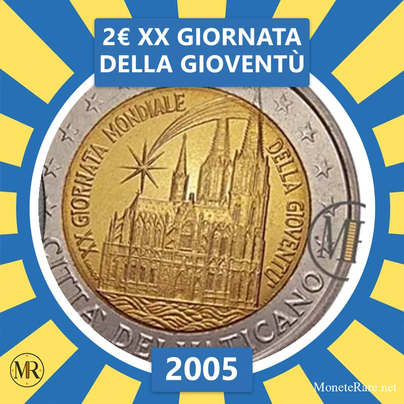 Vatican City 2€ XX World Youth Day 2005 (coin photo)