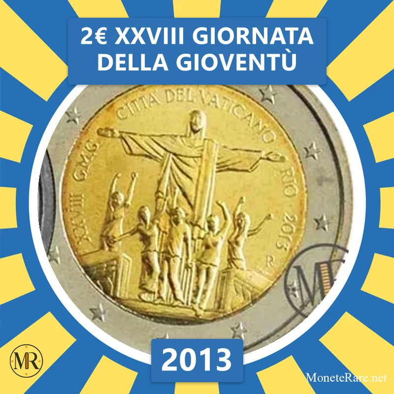Vatican City 2€ XXVIII World Youth Day 2013 (coin photo)