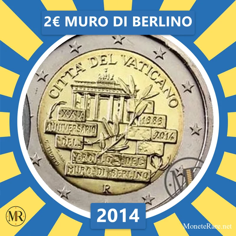 Vatican City 2€ Berlin Wall 2014 (coin photo)