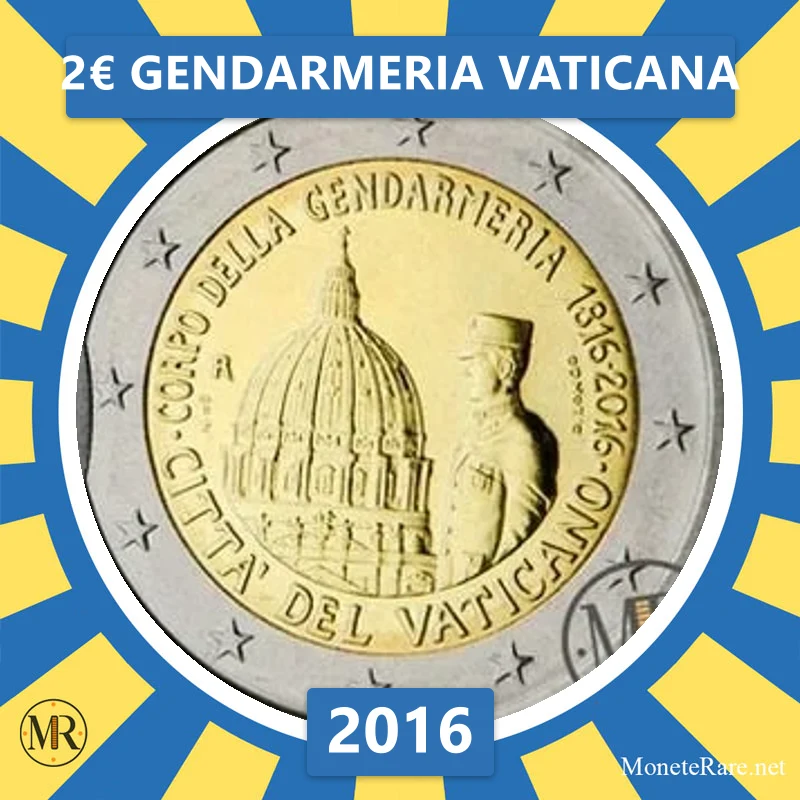 Vatican City 2€ Gendarmeria Vaticana 2016 (coin photo)