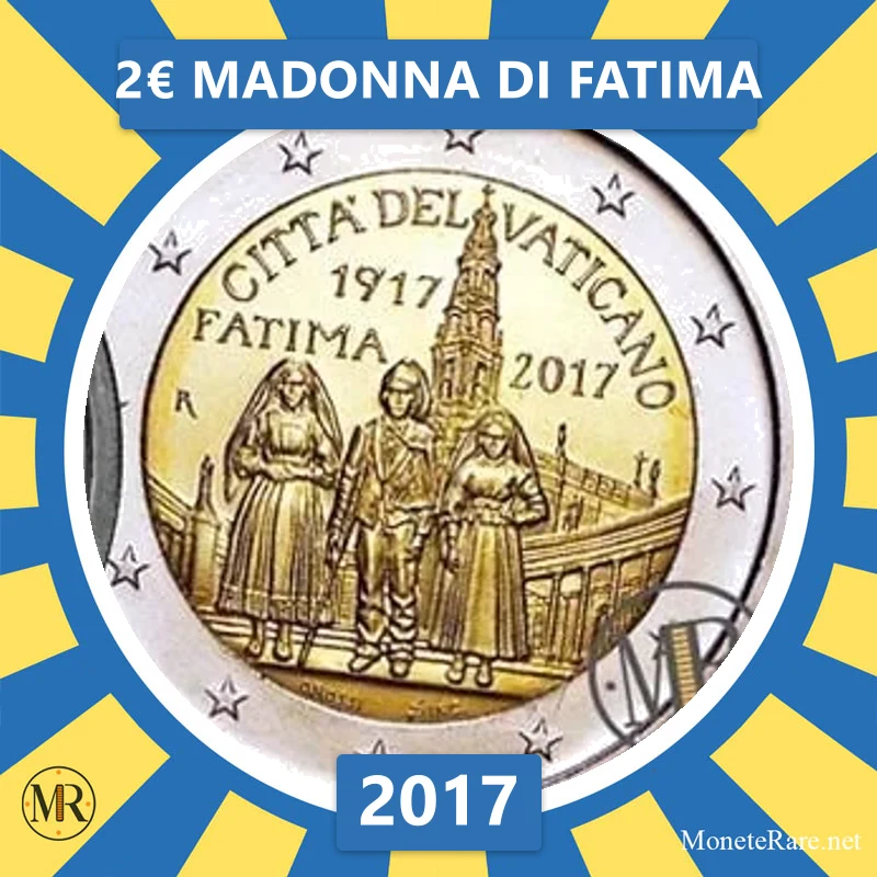Vatican City 2€ Madonna di Fatima 2017 (coin photo)