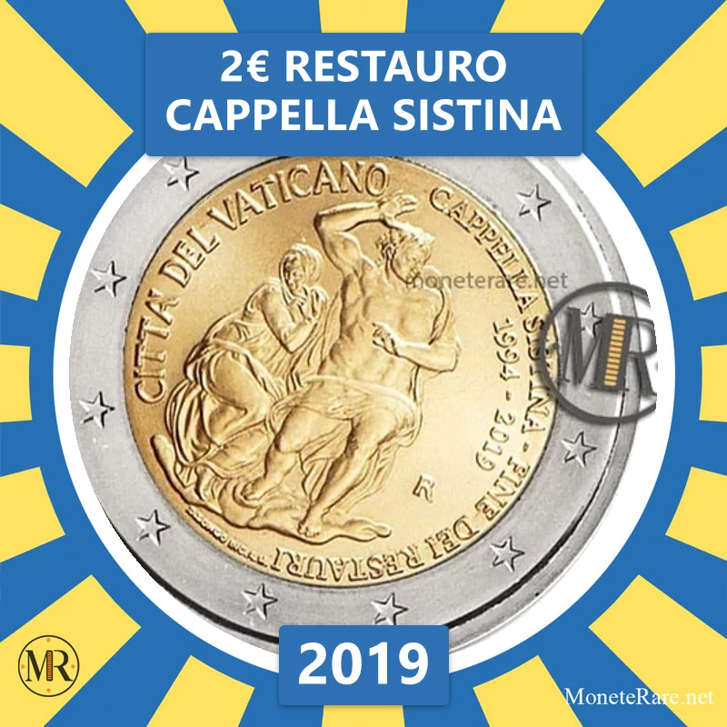 Vatican City 2€ Restauro Cappella Sistina 2019 Vatican City 2€ Restauro Cappella Sistina 2019 (coin photo)