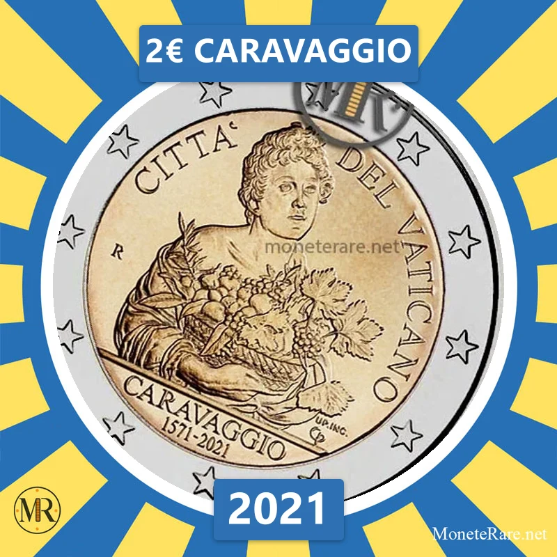 Vatican City 2€ Caravaggio 2021 Vatican City 2€ Caravaggio 2021 (coin photo)