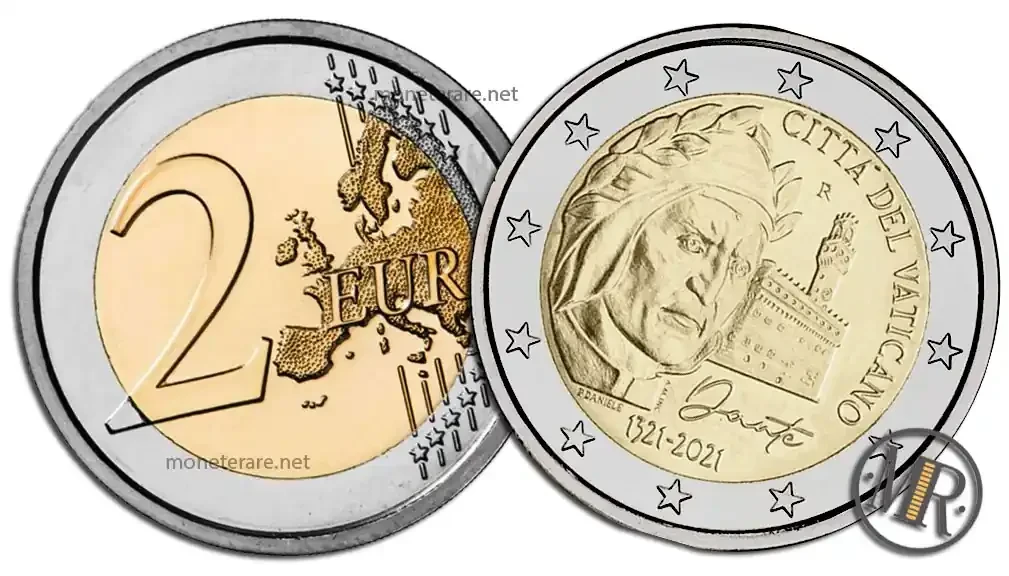 2 Euro Vatican 2021 Dante Alighieri
