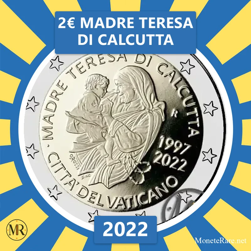 Vatican City 2€ Madre Teresa di Calcutta 2022 (coin photo)