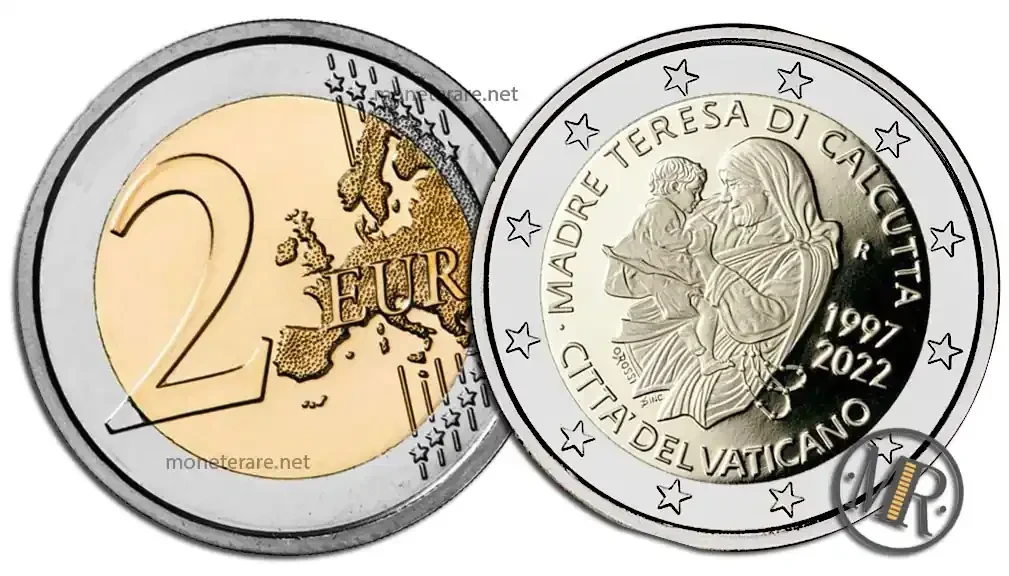 2 Commemorative Euro Vatican 2022 Mother Teresa of Calcutta