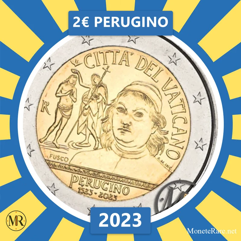 Vatican City 2€ Perugino 2023 (coin photo)