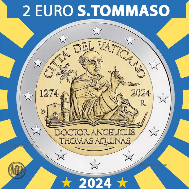 2 Euro Commemorative Vatican 2024 – Saint Thomas Aquinas