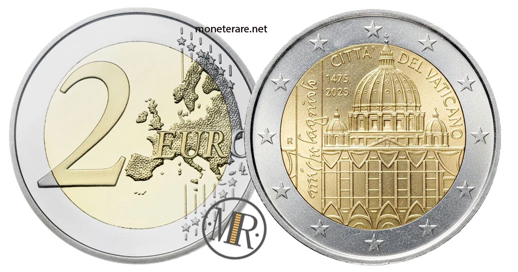 Vatican City €2 commemorative 2025 – 550° anniv. nascita Michelangelo