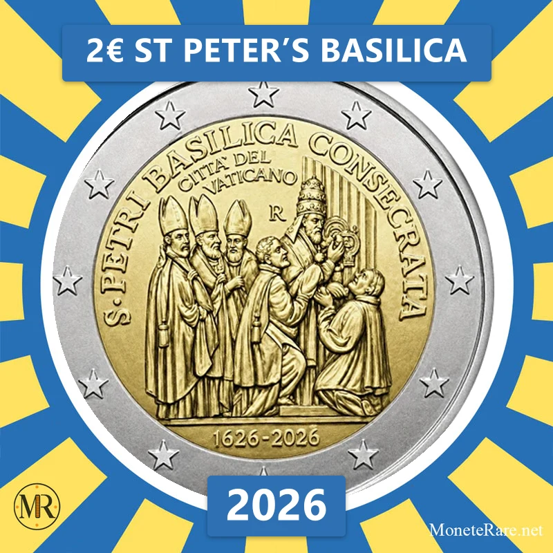 Vatican City 2€ St Peter’s Basilica 2026 (coin photo)