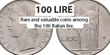 catalogue and value of 100 lire Italian coins