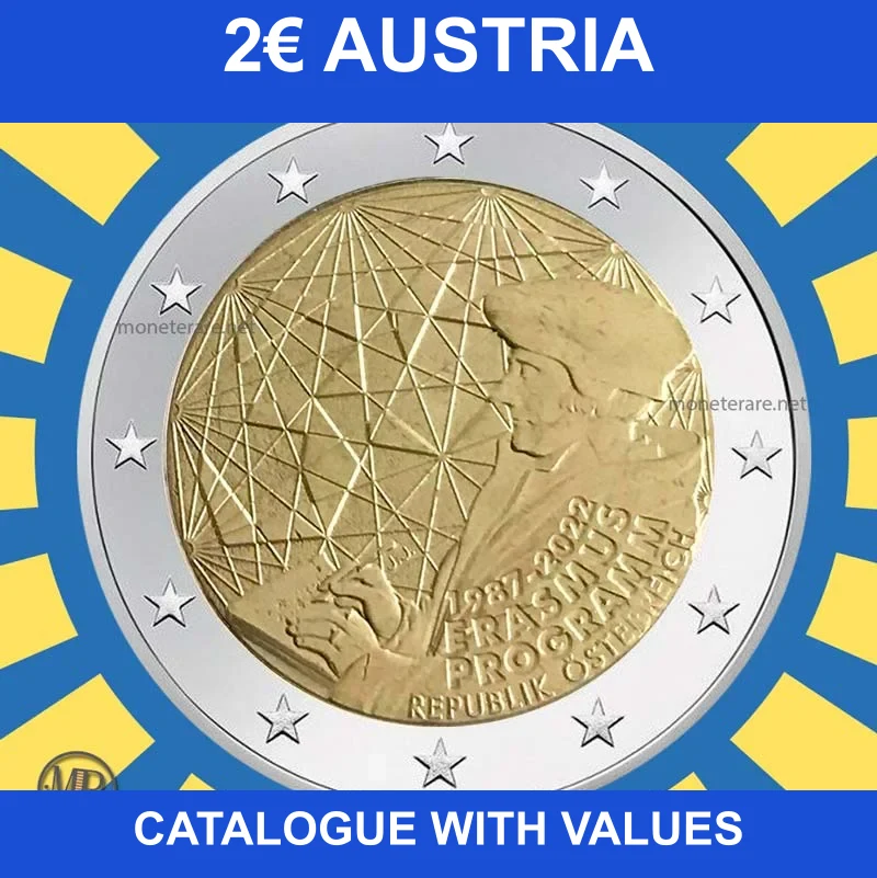 2022 Austria 2 euro Erasmus Programme coin