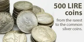 catalogue and value of Italian 500 lire silver coins