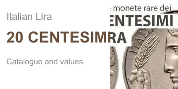 catalogue and value of 20 centesimi Italian lira coins