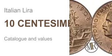 catalogue and value of 10 centesimi Italian lira coins