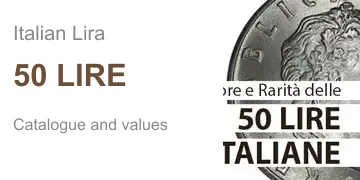 catalogue and value of 50 lire Italian coins