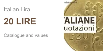 catalogue and value of 20 lire Italian coins