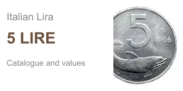 catalogue and value of 5 lire Italian coins