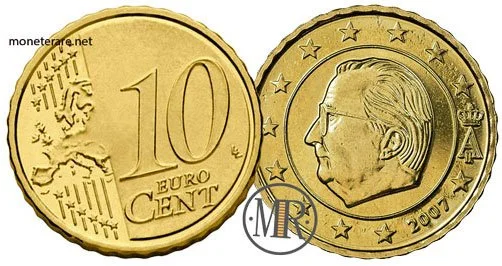 10 Euro Cents Belgium Second Series 2007