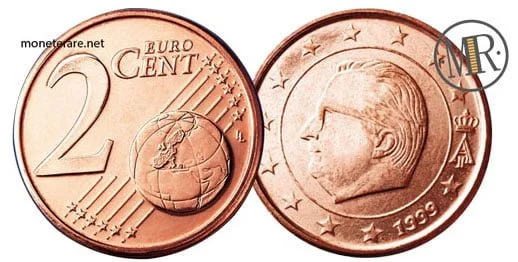 2 Euro Cents Belgium First Series 1999