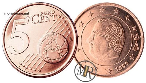 5 Cents Euro Belgium First Series 1999-2007