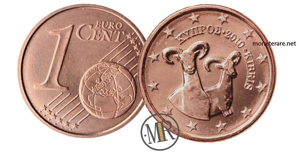 1 Cent Cyprus with mouflons - euro cyprus - coins cyprus