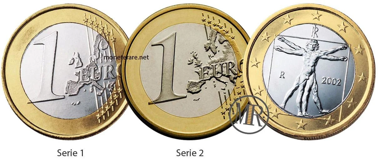 1 Euro Italy Vitruvian Man