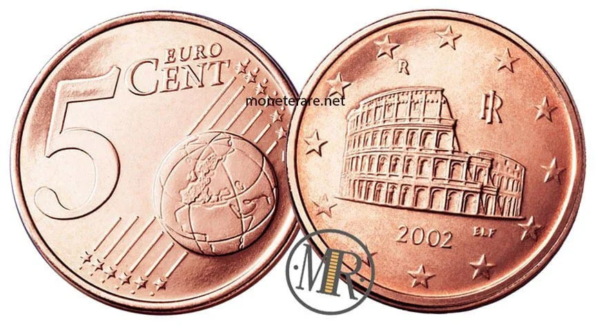 5 Euro Cents Italy with the Colosseum