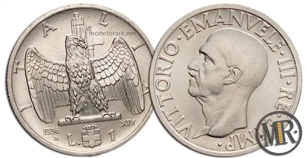1 Lira Vittorio Emanuele III Empire